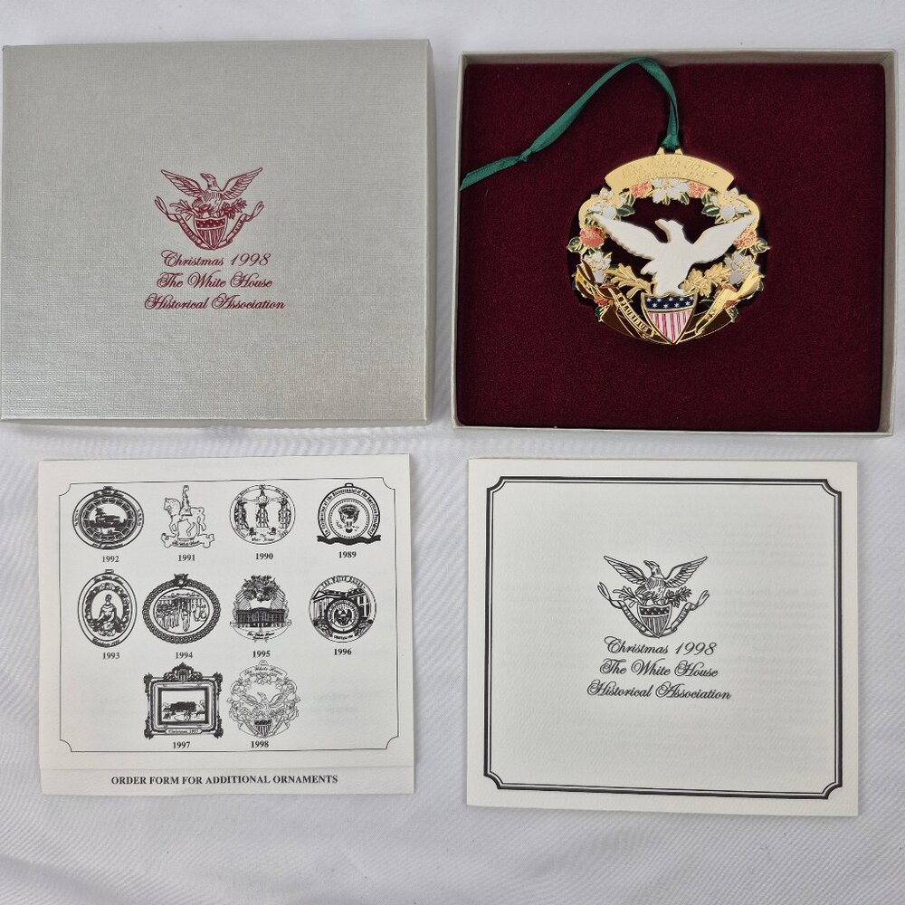 1998 Official White House Christmas Ornament Commemorates the 15th President